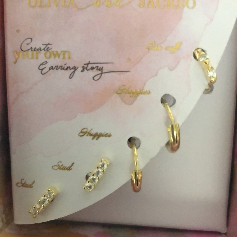 3 for $10 Sale - Cute gold-toned earring set
